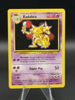 Kadabra 32/102 Pokemon Base Set Unlimited Uncommon Lightly Played - Image 1