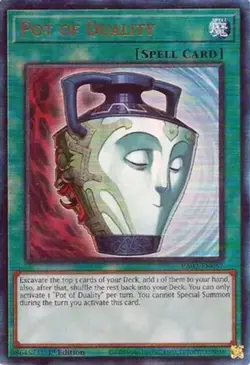 Yugioh! Pot of Duality - RA02-EN057 - Prismatic Ultimate Rare - 1st Edition Near - Image 1