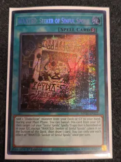 MP24-EN122 WANTED: Seeker of Sinful Spoils Prismatic Secret Rare 1st Ed YuGiOh - Image 1