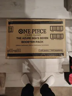 One Piece TCG OP14 The Azure Sea's Seven Sealed Case ENGLISH Paper Sleeve 144 Pc - Image 1