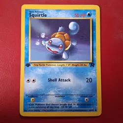 Squirtle 68/82 Team Rocket Regular First Edition Wotc Pokemon Card LP - Image 1
