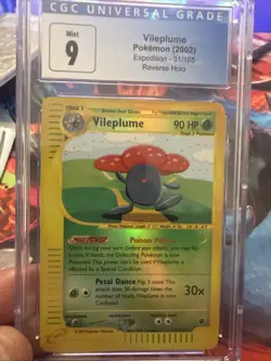 CGC 9 MINT Vileplume 2002 Expedition 31/165 Holo Pokemon Card - Image 1