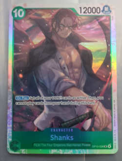 Shanks OP13-028 Carrying On His Will SR Holo One Piece Card - Image 1