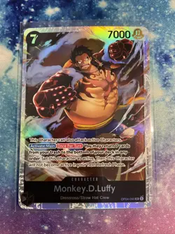 One Piece Card Game Kingdoms of Intrigue Monkey D Luffy OP04-090 Alt Art AA Eng - Image 1