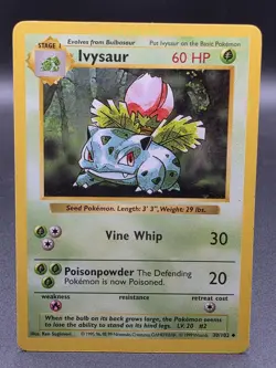 Pokemon TCG Ivysaur Base Set, Shadowless Uncommon Card 30/102 - Image 1