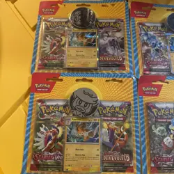 Pokemon TCG Scarlet & Violet + Paldea Evolved Blister Pack Pawmot (4 Pk Sealed) - Image 2