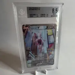 Pokemon Mewtwo V Ultra Rare Holo 072/078 Pokemon GO Beckett 8.5 Graded Card - Image 1