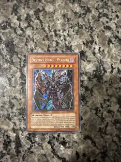 Yu-Gi-Oh Destiny Hero Plasma Secret Rare Limited Edition Card CT04-EN003 NM - Image 1