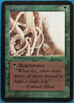 Wall of Brambles Alpha PLD Green Uncommon MAGIC MTG CARD (ID# 508811) ABUGames - Image 1