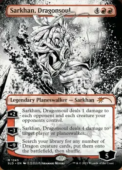 Light Play x 1 Sarkhan, Dragonsoul - Foil - Borderless Secret Lair Drop Series - - Image 1