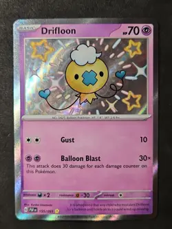 Pokemon Card - Drifloon Baby Shiny 155/091 - Paldean Fates Near Mint (1B) - Image 1
