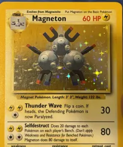Pokemon TCG Magneton Base Set 9/102 Holo Rare WOTC LP+ - Image 2