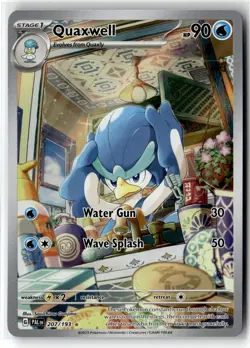 Quaxwell ⭐ 207/193 Holo Illustration Rare Paldea Evolved 2023 Pokemon NM - Image 1
