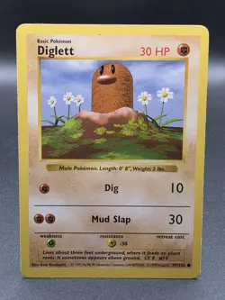 Pokemon TCG Diglett Base Set 47/102 Regular Shadowless Common VLP - Image 1