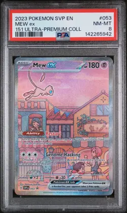 PSA 8 Mew ex #053 Pokemon SVP Black Star Promos English 2023 - Image 1