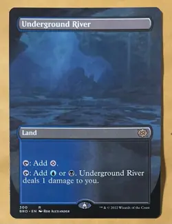 MTG - Underground River BORDERLESS Rare Land #300 The Brothers’ War UNPLAYED - Image 1