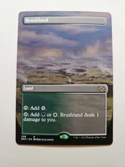 Brushland (Borderless) NM #298 The Brothers' War MTG - Image 1