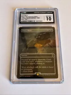 MTG Don't Move FOIL Borderless Universes Beyond Jurassic World Collection CGC 10 - Image 1