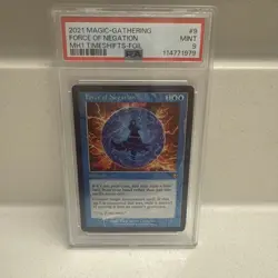 2021 MTG MH1 Timeshifts Foil - Force Of Negation #9 PSA 9 - Image 1