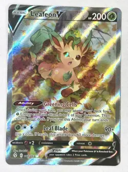 Leafeon V Alt Full Art - 167/203 - Evolving Skies Pokemon 2021 free ship - Image 1