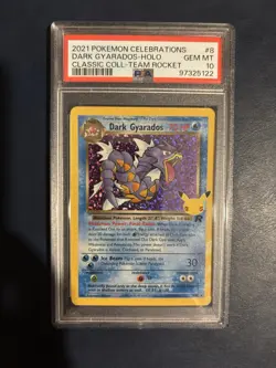 2021 POKEMON CELEBRATIONS CLASSIC COLLECTION #8 DARK GYARADOS-HOLO PSA 10 - Image 1