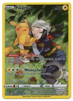 Pokemon TCG Lost Origin Trainer Gallery Pikachu TG05/TG30 Ultra Rare Holo - Image 1