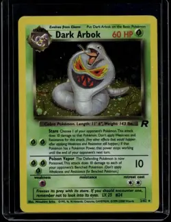 Pokemon TCG Dark Arbok 2/82 Team Rocket Holo Rare LP - Image 1