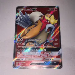 Pokemon Entei GX 71/73 Holo Basic Card English Fire 2017 TCG - Image 1