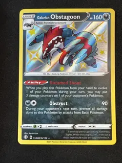 Galarian Obstagoon SV080/SV122 Shining Fates: Shiny Vault Holo Pokemon - Image 1