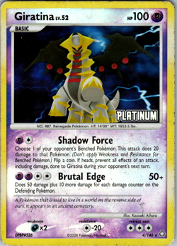 Pokemon Giratina 4/146 Legends Awakened Platinum Stamped Reverse Holo HP - Image 1