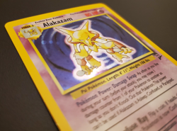 2000 Base Set 2 #1/130 Pokemon TCG Alakazam Holo Rare LP+ WOTC - Image 2