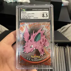 Pokemon Nidorino (1999) topps Series 1. First Print. Silver Foil. CGC 8.5 - Image 1