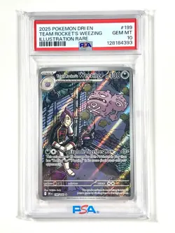 2025 Team Rocket’s Weezing 199 Pokemon Destined Rivals Illustration Rare PSA 10 - Image 2