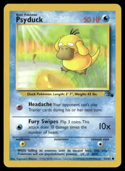 Psyduck #53/62 Fossil Pokemon (1M) - Image 1