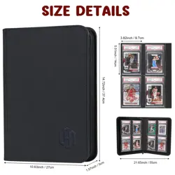 Graded Card Binder 4-Pocket, PSA Card Binder Slab Binders Holds 40 PSA Slabs - Image 4
