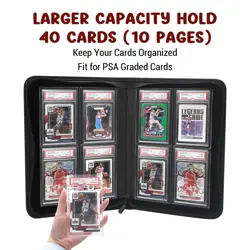 Graded Card Binder 4-Pocket, PSA Card Binder Slab Binders Holds 40 PSA Slabs - Image 5