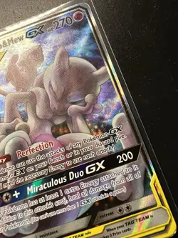 Pokemon Mewtwo & Mew GX SM Promo TAG TEAM 270 HP Holo Card SM191 2019 - Image 2