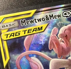 Pokemon Mewtwo & Mew GX SM Promo TAG TEAM 270 HP Holo Card SM191 2019 - Image 3