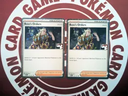 2x Boss's Orders Ghetsis Holo 114/132 Prize Pack Series 8 Pokemon Card NM - Image 1