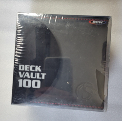 BCW BLACK Leatherette Deck Box Vault LX Hold 100 Sleeved Topload Gaming CCG Card - Image 2