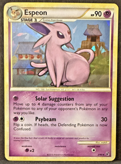 Espeon 2/90 Pokemon Undaunted - Cracked Ice Holo Rare - TCG - LP - Image 1