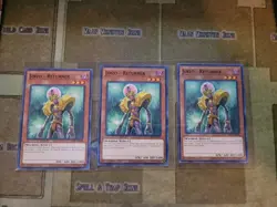 YUGIOH 3X JINZO RETURNER LED7-EN039 COMMON 1ST ED NM - Image 1