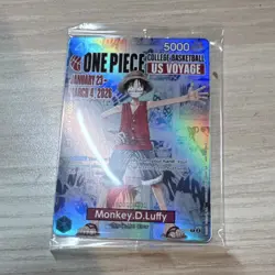 One Piece Monkey D. Luffy US Voyage College Basketball Promo Card (Sealed) - Image 1