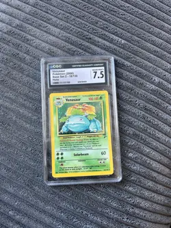 CGC 7.5 Venusaur 2000 Base Set 2 18/130 Holo SWIRL Pokemon Card - Image 1