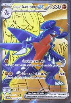 Cynthia's Garchomp ex 215/182 Ultra Rare Destined Rivals Pokemon Near Mint - Image 1