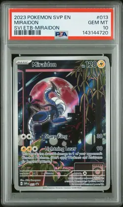 2023 Pokemon SVP EN-SV Black Star Promo Miraidon 13 Scarlet & Violet ETB PSA 10 - Image 1