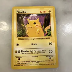 Red Cheeks Pikachu Shadowless 1st Edition 1999 Pokemon Base Set 58/102 WOTC NM - Image 1