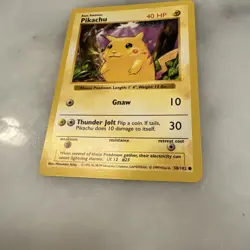 Red Cheeks Pikachu Shadowless 1st Edition 1999 Pokemon Base Set 58/102 WOTC NM - Image 2