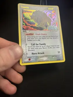 Pokemon TCG Tauros Crystal Guardians 12/100 Holo Rare STAMPED - Image 3