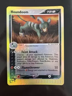 Pokemon TCG Houndoom 34/97 EX Dragon Reverse Holo NM - Image 1
